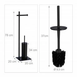 Relaxdays Stand WC Garnitur schwarz -Badaccessoires Verkäufe 9b0a5b3c21bf477089a3775f9c5d573d