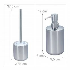 Relaxdays 5-tlg. Badezimmer Set Edelstahl -Badaccessoires Verkäufe 9c0b2d000b2f41f39029606f91de6596