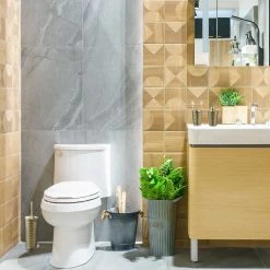 Relaxdays 5-tlg. Badezimmer Set Edelstahl gold -Badaccessoires Verkäufe 9d98ba6741ce4f1fb20c1b7983010a05