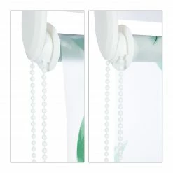 Relaxdays Duschrollo Blätter grün - Breite: 140 cm -Badaccessoires Verkäufe 9e18b778afab4b5e979ec3c4584251ea