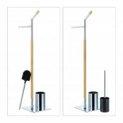 Relaxdays Stand WC Garnitur Holz & Chrom -Badaccessoires Verkäufe 9e98c08f07004a0f8067f09614398df8