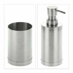 Relaxdays 2-tlg. Badezimmer Set Edelstahl -Badaccessoires Verkäufe a2cdc865b138481d98e5ebdb58e2e7e2