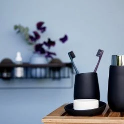 Zahnputzbecher BADI, schwarz, WENKO -Badaccessoires Verkäufe a37c1bed6a8e43b5b33ddf99ac6e18c8