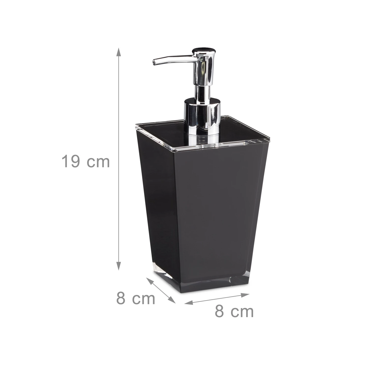 Relaxdays Badaccessoires Set 5-teilig - Schwarz - Silber 9 Relaxdays Badaccessoires Set 5-teilig - Schwarz - Silber – Bild 7