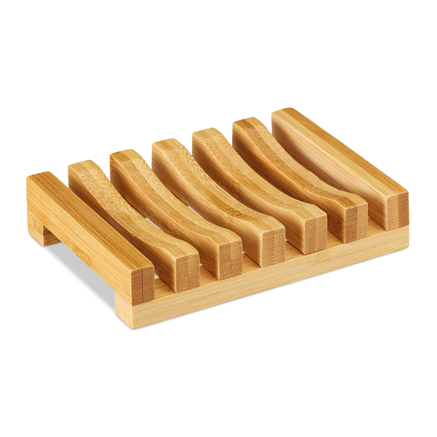 Relaxdays Seifenschale Bambus 3 Relaxdays Seifenschale Bambus