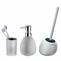 WENKO Accessoire-Set Polaris (3-teilig) - Silber