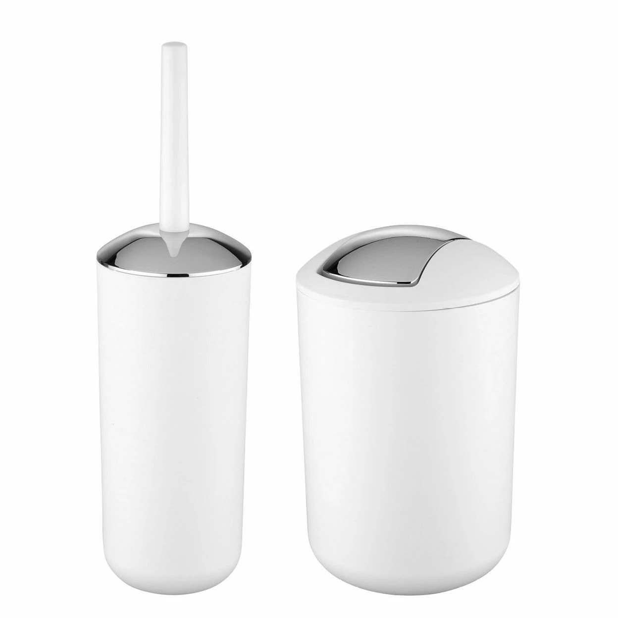 WENKO Accessoires-Set Brasil (2-teilig) - Kunststoff - Weiß / Silber 3 WENKO Accessoires-Set Brasil (2-teilig) - Kunststoff - Weiß / Silber