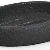 Zeller Seifenschale, Stein-Optik, schwarz
