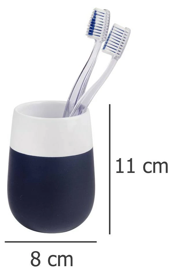 WENKO Zahnbürstenhalter MALTA BLUE, / Keramik 6 WENKO Zahnbürstenhalter MALTA BLUE, / Keramik – Bild 4