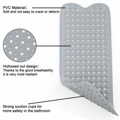 Intirilife rutschsichere Badewannenmatte in Grau -Badaccessoires Verkäufe ba36eee6a4e542009a4fd6eddd680fa5
