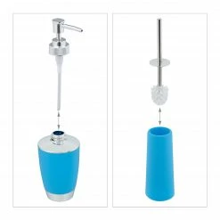 Relaxdays 6-tlg. Badezimmer Set - Blau - Silber 18 Relaxdays 6-tlg. Badezimmer Set - Blau - Silber -Badaccessoires Verkäufe bab142f97bc24ffa86b67a0f8ea9087c