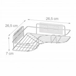 Relaxdays Eck Duschablage ohne Bohren -Badaccessoires Verkäufe c356bed3ba1b4543993177ca2bd55b91 1