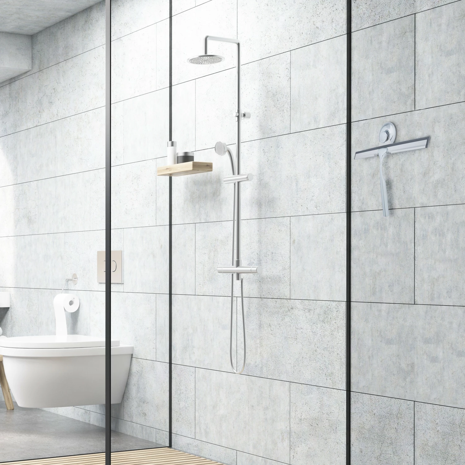 Relaxdays Duschabzieher mit Saugnapf 4 Relaxdays Duschabzieher mit Saugnapf – Bild 2