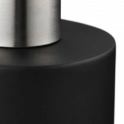 Relaxdays Seifenspender Kunststein rund - Schwarz - Silber -Badaccessoires Verkäufe c5f9075fd0a44727abda9e5b27446c47