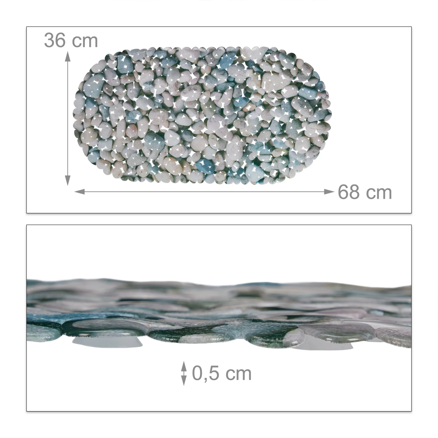 Relaxdays Badewannenmatte Steinoptik - Anthrazit 10 Relaxdays Badewannenmatte Steinoptik - Anthrazit – Bild 8