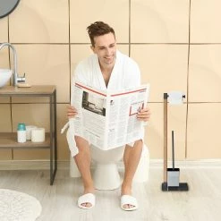 Relaxdays WC Garnitur aus Holz & Stahl 14 Relaxdays WC Garnitur aus Holz & Stahl -Badaccessoires Verkäufe cc9c81298b5f49ba9827371e303d3752