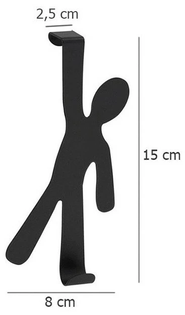 WENKO BOY Türhänger, Edelstahl matt, 4 cm 5 WENKO BOY Türhänger, Edelstahl matt, 4 cm – Bild 3