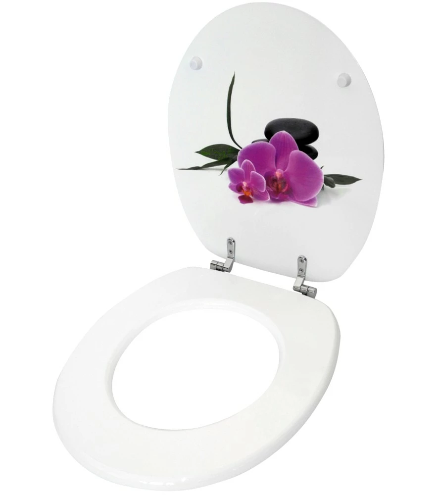 SANILO® WC-Sitz mit Absenkautomatik Orchidee 6 SANILO® WC-Sitz mit Absenkautomatik Orchidee – Bild 4