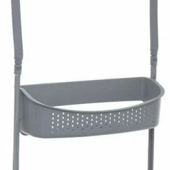 5five Simply Smart Badregal mit Saugnäpfen, 2 Ablagen, grau