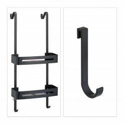 Relaxdays Duschablage zum Hängen - Schwarz -Badaccessoires Verkäufe d27b6cac1d224198977803e49842a2ae