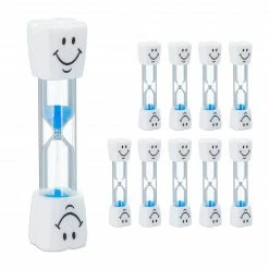 Relaxdays Sanduhr Zähneputzen Kinder 10er Set
