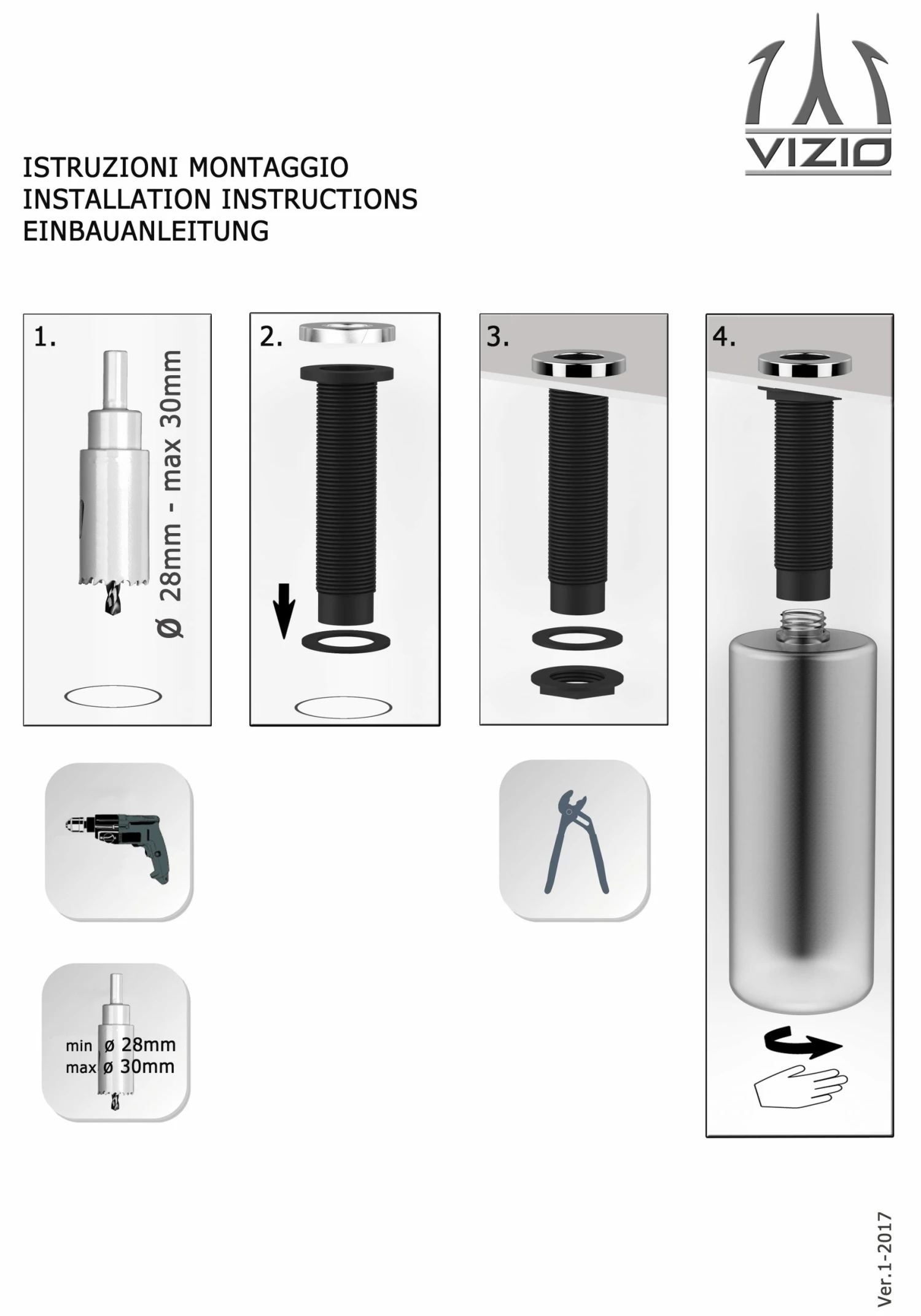 VIZIOCUCINA Edelstahl Seifenspender Chrom 6 VIZIOCUCINA Edelstahl Seifenspender Chrom – Bild 4