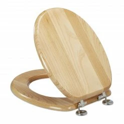 Relaxdays WC-Sitz Eschenholz in Natur