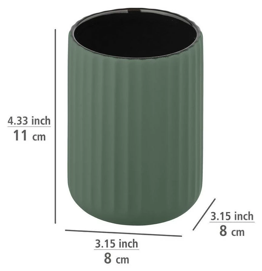 WENKO Zahnputzbecher BELLUNO, Keramik, Ø 8 cm 5 WENKO Zahnputzbecher BELLUNO, Keramik, Ø 8 cm – Bild 3