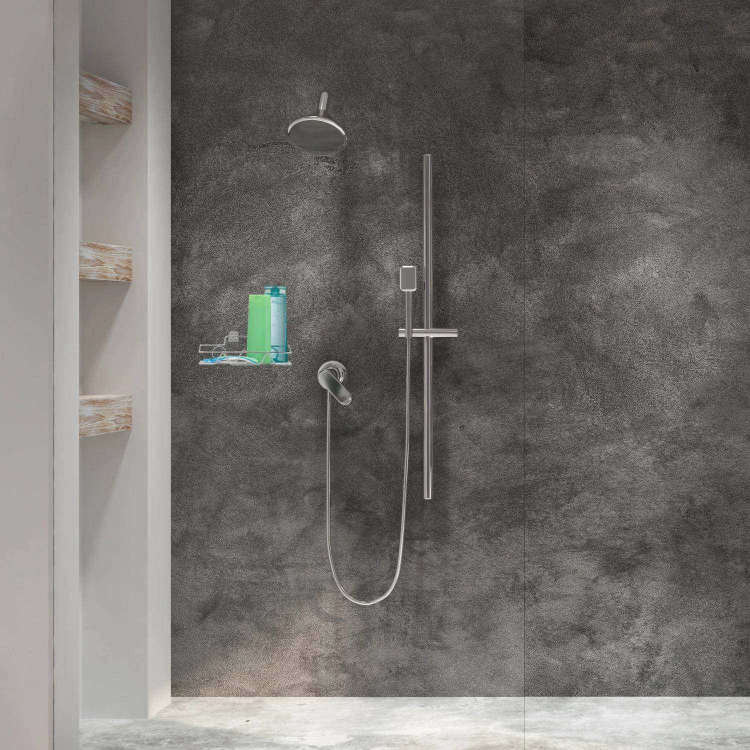 Relaxdays Duschablage ohne Bohren 6 Relaxdays Duschablage ohne Bohren – Bild 4