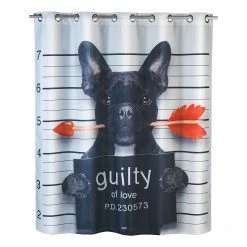 WENKO Duschvorhang Guilty Dog Flex - Kunstfaser - Mehrfarbig