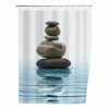 WENKO Duschvorhang Meditation - Kunstfaser - Blau / Grau -Badaccessoires Verkäufe duschvorhang meditation kunstfaser blau grau 4837408