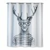 WENKO Duschvorhang Mr. Deer Flex - Kunstfaser - Weiß / Schwarz 2 WENKO Duschvorhang Mr. Deer Flex - Kunstfaser - Weiß / Schwarz -Badaccessoires Verkäufe duschvorhang mr deer flex kunstfaser weiss schwarz 4837268