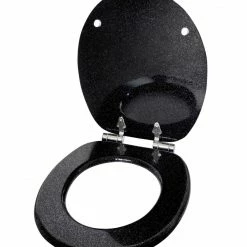 SANILO® WC-Sitz Absenkautomatik Glitzer Schwarz -Badaccessoires Verkäufe e17d2812400944eda683a4038ca77402