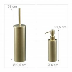 Relaxdays 5-tlg. Badezimmer Set gold -Badaccessoires Verkäufe ecd550f1d1e64ebca830cd54bbfec03a