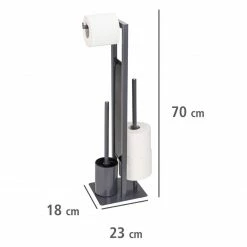 WENKO Rack für Papier und WC-Bürste, schwarz -Badaccessoires Verkäufe efaa4f620aa4488da10a6d40f8b56900