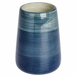 WENKO Behälter für Zahnbürsten Töpferei PETROL