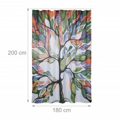Relaxdays Duschvorhang Baum Motiv 200x180 cm -Badaccessoires Verkäufe f3f8b365d11e4717bd0180c534969ef4