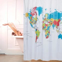 Relaxdays Duschvorhang Weltkarte 180x180 cm 9 Relaxdays Duschvorhang Weltkarte 180x180 cm -Badaccessoires Verkäufe f41378a4571543e9ad3e5fbf9a9f221f