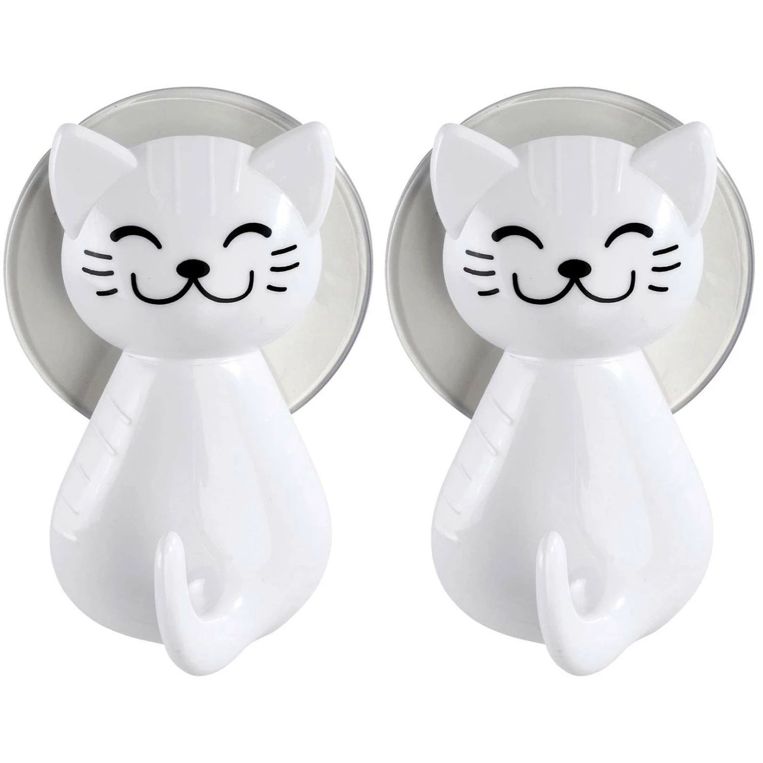 WENKO Haken mit Saugnäpfen CAT, 2 Stück, weiß 3 WENKO Haken mit Saugnäpfen CAT, 2 Stück, weiß