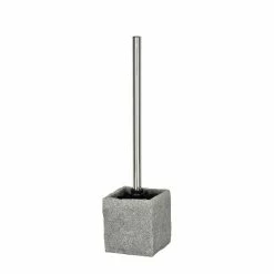 WENKO WC-Garnitur Granit - Polyresin - Grau