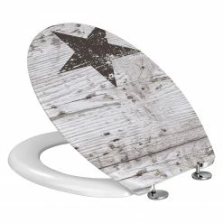 WENKO WC-Sitz Star - Duroplast - Grau / Weiß -Badaccessoires Verkäufe wc sitz star duroplast grau weiss 4557188