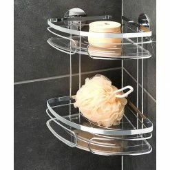 WENKO Eckregal TurboFIX - Edelstahl