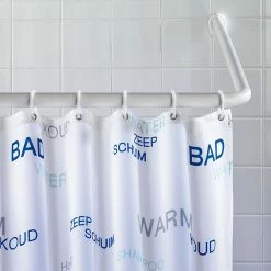 Winkelstange Universal II - Aluminium / ABS-Kunststoff - Weiß - Breite: 90 cm