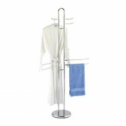 WENKO Handtuch & Kleiderständer - Höhe: 168cm - Chrom