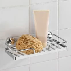 WENKO Maxiablage Sion Power - Stahl - Chrom - 26 -Badaccessoires Verkäufe wenko61 4834596